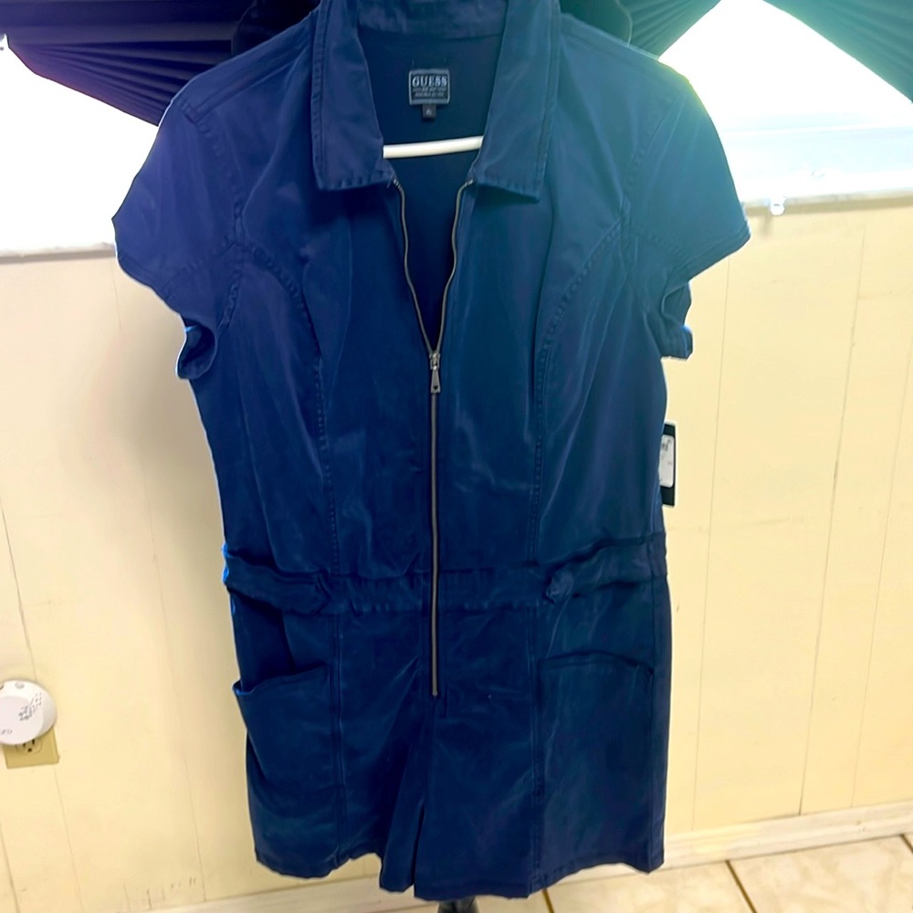 Guess Gemma stretch Jean like romper NWT